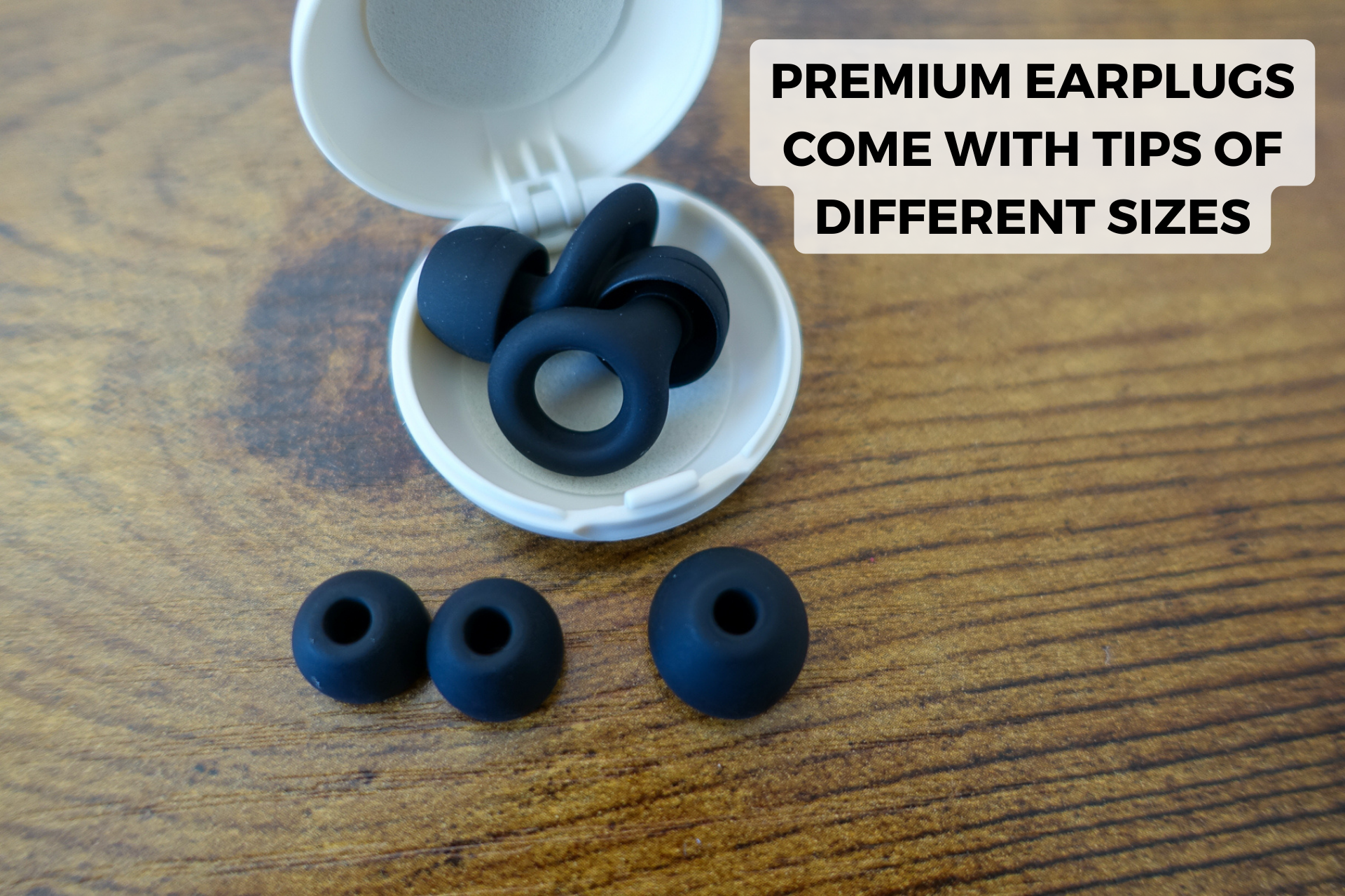 earplugs of different sizes